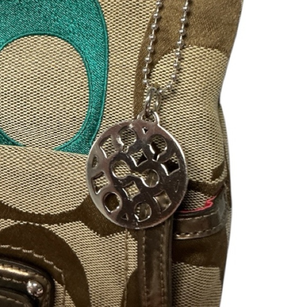 Coach - EC - Poppy Signature Multicolor Jacquard Canvas Shoulder Bag - Picture 3 of 8